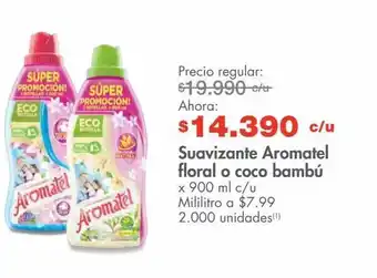 Metro Suavizante aromatel floral o coco bambú x 900 ml c/u oferta