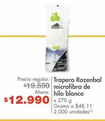Metro Trapero rozenbal microfibra de hilo blanco x 270 g oferta