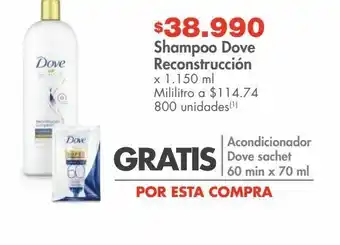 Metro Shampoo dove reconstrucción x 1.150 ml oferta