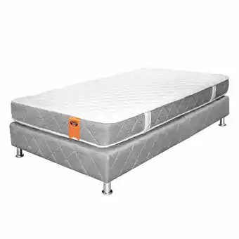 Alkosto Combo romance relax: colchón sencillo ágata 100 x 190 x 20 cm + base cama oferta
