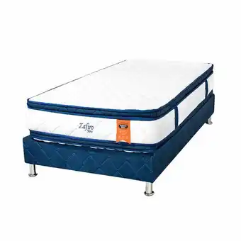 Alkosto Combo romance relax: colchón sencillo zafiro new 100 x 190 x 24 cm + base cama oferta