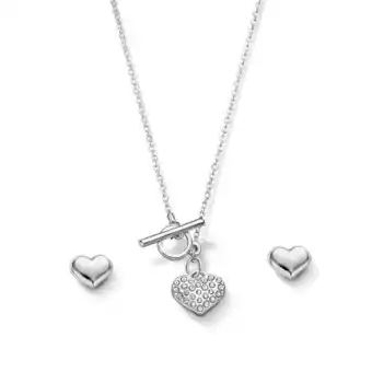 Ésika Estuche collar + aretes truly heart oferta