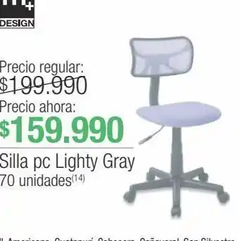 Jumbo Silla pc lighty gray oferta