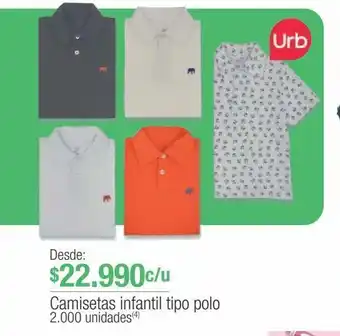 Jumbo Camisetas infantil tipo polo oferta