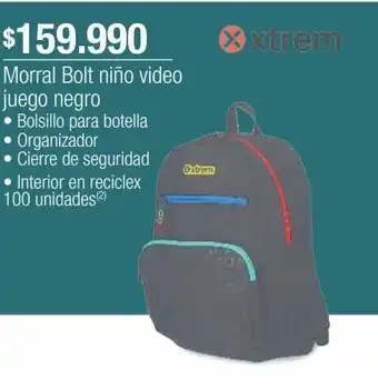 Jumbo Morral bolt niño video juego negro oferta
