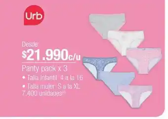 Jumbo Panty pack x 3 oferta