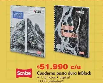 Metro Cuaderno pasta dura inblack • 175 hojas • espiral oferta