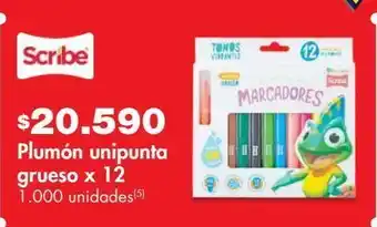 Metro Plumón unipunta grueso x 12 oferta