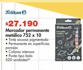Metro Marcador permanente metálico 752 x 10 • tinta acuosa pigmentada • permanente en superficies porosas oferta