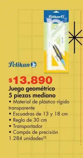 Metro Juego geométrico 5 piezas mediano • material de plástico rígido transparente oferta