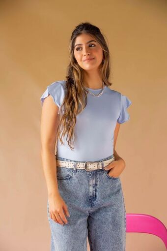 Pacífika Camiseta manga corta azul oferta