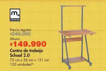 Metro Centro de trabajo school 2.0 72 cm x 56 cm x 131 cm oferta