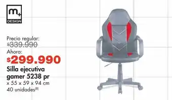 Metro Silla ejecutiva gamer 5238 pr x 55 x 59 x 94 cm oferta