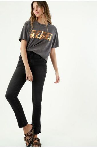 Tennis Jean jegging negro para mujer oferta