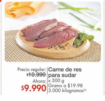 Metro Carne de res para sudar oferta
