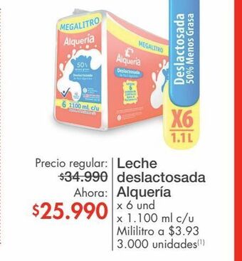 Metro Leche deslactosada alquería oferta