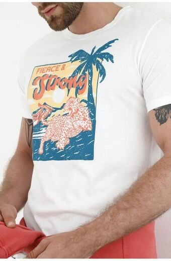 Tennis Camiseta blanca manga corta para hombre oferta