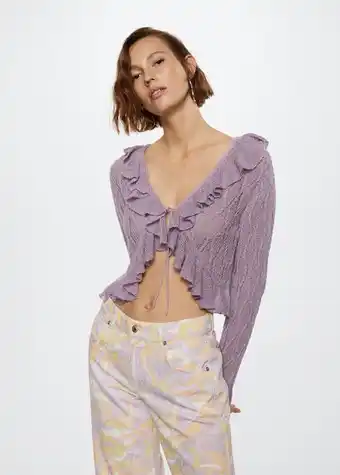 Mango Cárdigan punto volantes oferta
