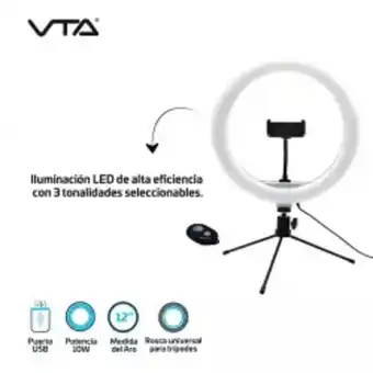 Home Sentry Trípode de escritprio con aro de luz 12" y control oferta