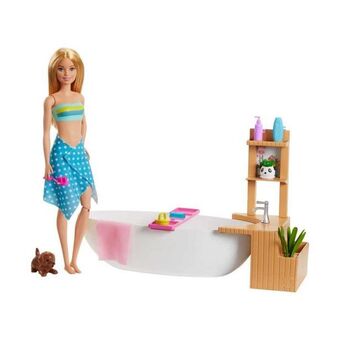 Alkosto Muñeca barbie baño de espuma mattel oferta