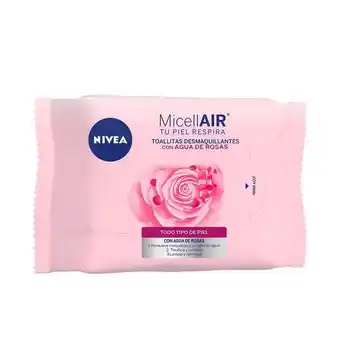 Toallitas limpeadoras nivea micellair agua de rosas x 25 unds