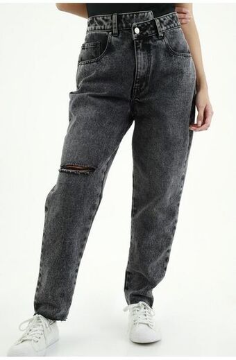 Tennis Jean mom fit negro para mujer oferta