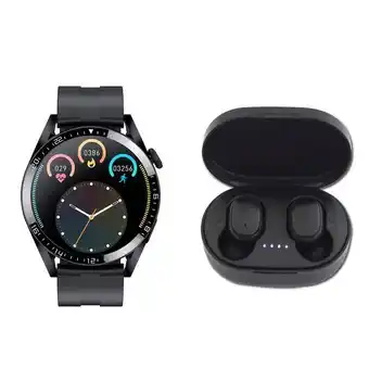 Ktronix Reloj esenses inteligente 46 mm sw-30 negro + audífonos inalámbricos tws-12 oferta