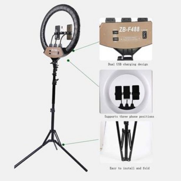 Linio Aro de luz soporte celular triple y tripode de luz 55 cm oferta