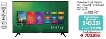 Surtimax Televisor Led Simply 32" 80cm Smart oferta