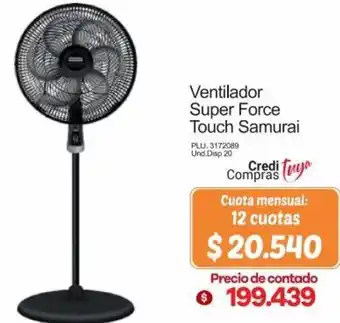 Surtimax Ventilador Super Force Touch Samurai oferta