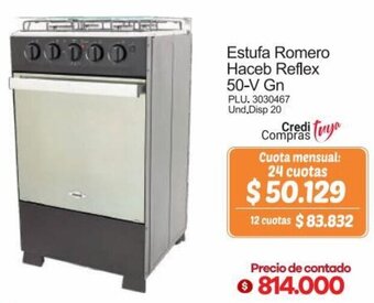 Surtimax Estufa Romero Haceb Reflex 50-V Gn oferta