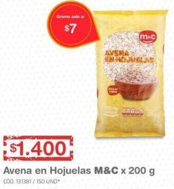 Makro Avena en Hojuelas M&C 200g oferta