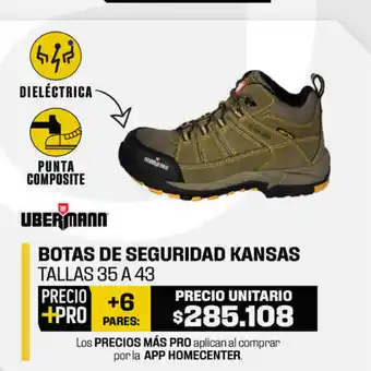 Homecenter Botas de Seguridad Kansas oferta