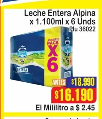 La Gran Colombia Leche Entera Alpina oferta