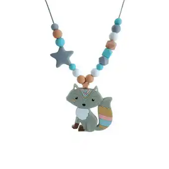 Éxito Collar lactancia bebé colores tierra con figura de zorrillo oferta