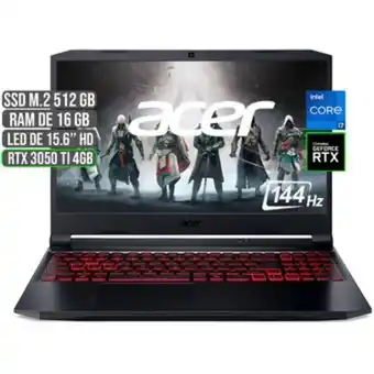 Linio Portatil acer nitro intel core i7 11800h ssd 512gb ram 16gb rtx 3050ti 4gb oferta