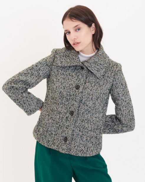Julio Abrigo corto lana tweed oferta