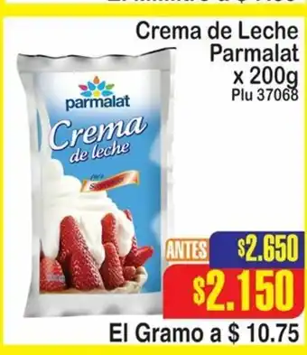 La Gran Colombia Crema De Leche Parmalat oferta