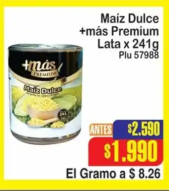 Maiz Dulce + Mas Premium Lata