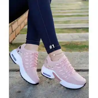 Linio Tenis rosado blanco bellos dama zapatillas zapatos mujer lindos moda casual oferta