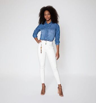 Studio F Blusa camisera en denim manga larga. oferta