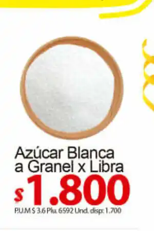 Caribe Supermercados Azucar Blanca A Granel oferta