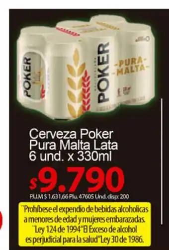Cerveza Poker Pura Malta Lata