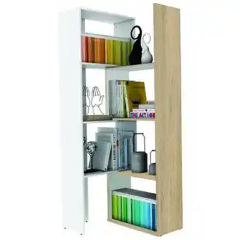 Linio Biblioteca modular color rovere-nevado maderkit p00374 oferta