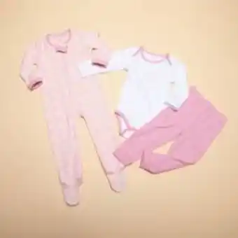 Falabella Conjunto bebé niña pack x3 piezas algodón yamp oferta