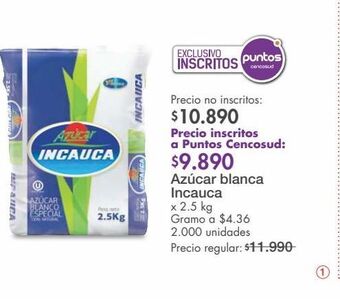 Metro Azúcar blanca incauca x 2.5 kg oferta