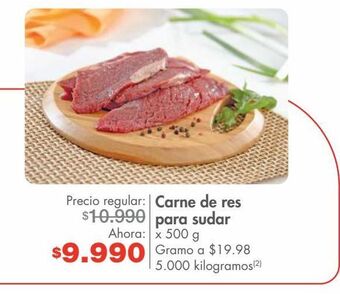 Metro Carne de res para sudar x 500g oferta