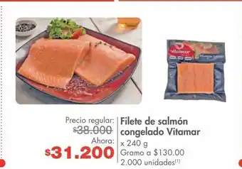 Metro Filete de salmón congelado vitamar x 240g oferta