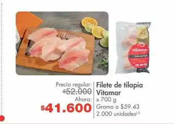 Metro Filete de tilapia vitamar x 700g oferta