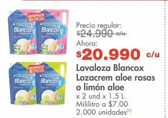 Metro Lavaloza blancox 2un x 1.5l oferta